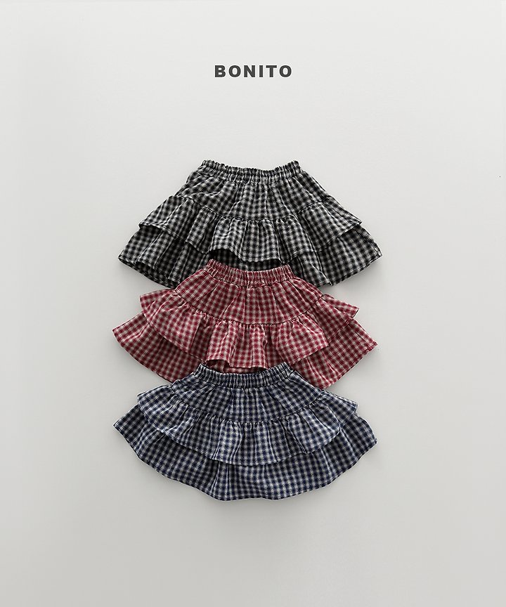 Bonito - Korean Children Fashion - #Kfashion4kids - Check Tiered Skirt - 8