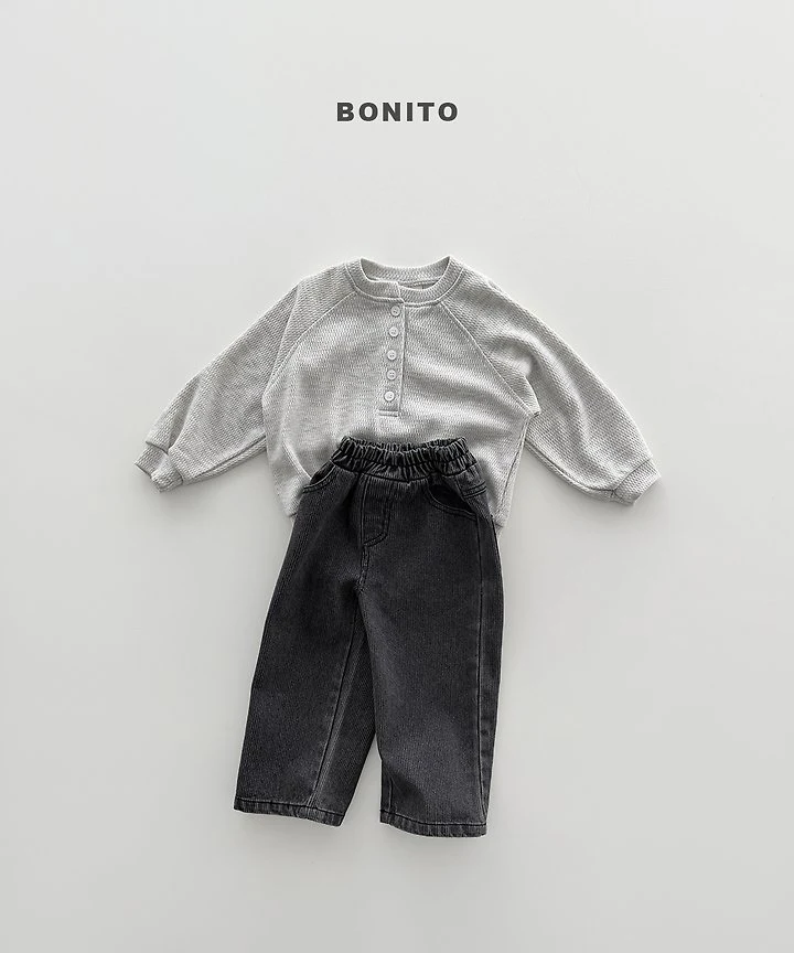 Bonito - Korean Children Fashion - #childofig - Henley Neck Sweatshirt - 5