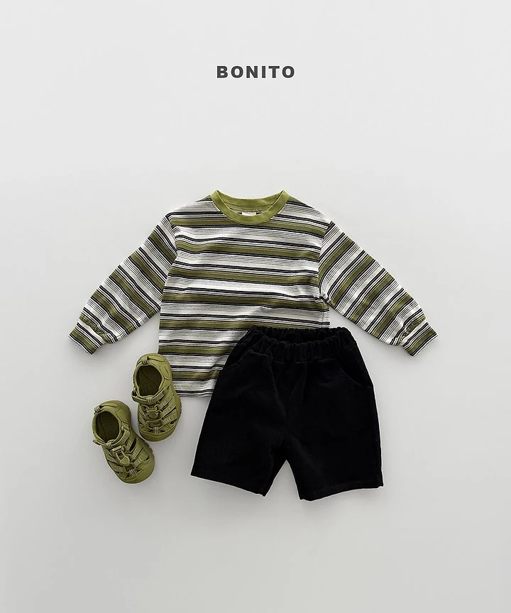 Bonito - Korean Children Fashion - #childofig - Track Stripe Ribbed Tee - 8