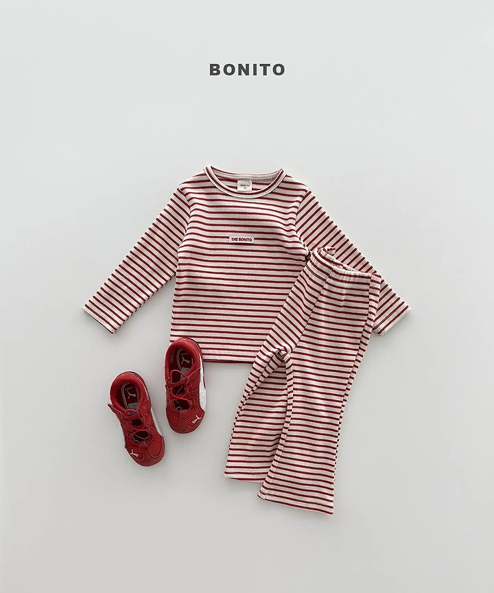 Bonito - Korean Children Fashion - #childofig - Solid Stripe Slim Set - 11