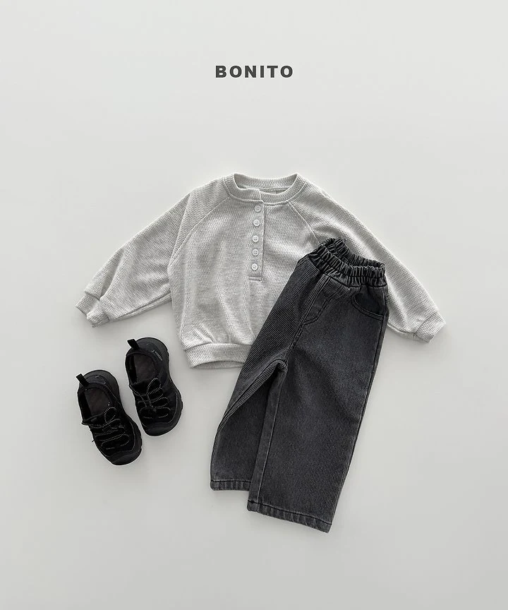 Bonito - Korean Children Fashion - #childrensboutique - Henley Neck Sweatshirt - 6