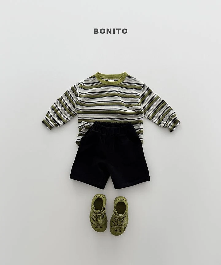 Bonito - Korean Children Fashion - #childrensboutique - Track Stripe Ribbed Tee - 9