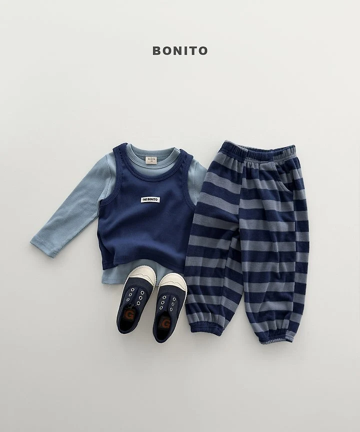 Bonito - Korean Children Fashion - #childrensboutique - Stripe Knit Jogger Pants - 6