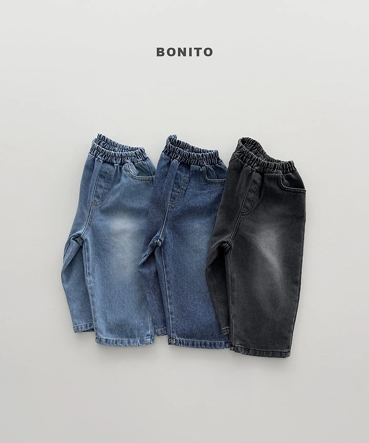 Bonito - Korean Children Fashion - #childofig - Brushed Denim Pants - 4