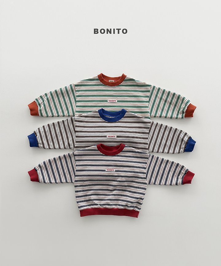 Bonito - Korean Children Fashion - #childrensboutique - Feeling Stripe Sweatshirt - 3