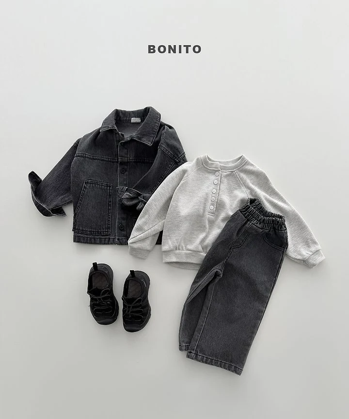 Bonito - Korean Children Fashion - #designkidswear - Henley Neck Sweatshirt - 7