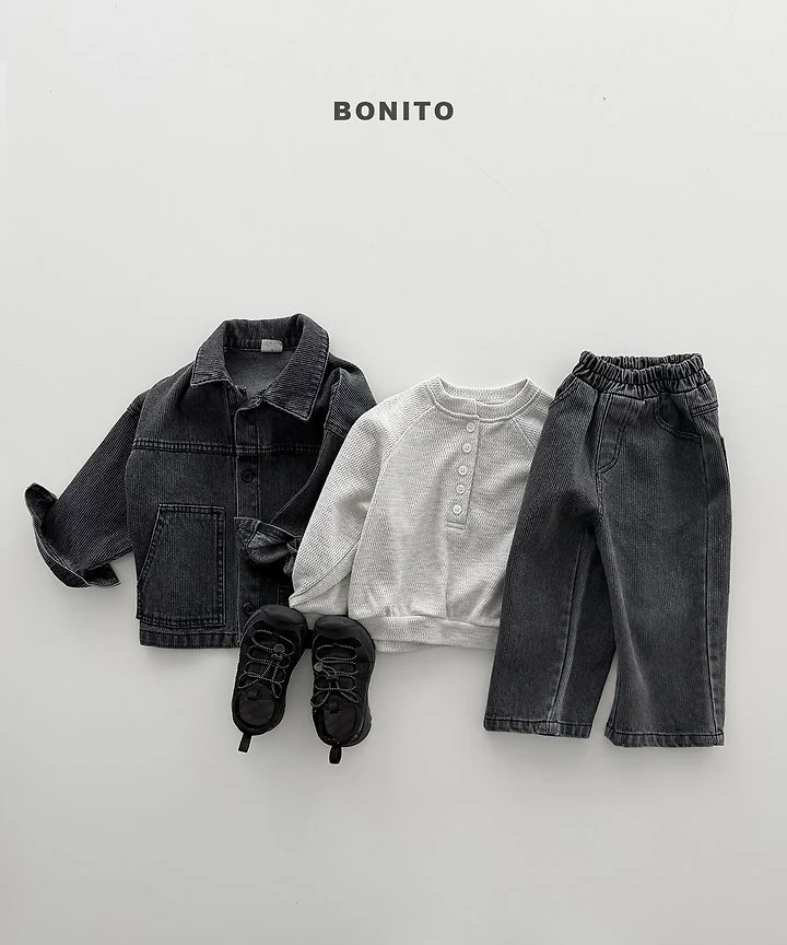 Bonito - Korean Children Fashion - #discoveringself - Henley Neck Sweatshirt - 8