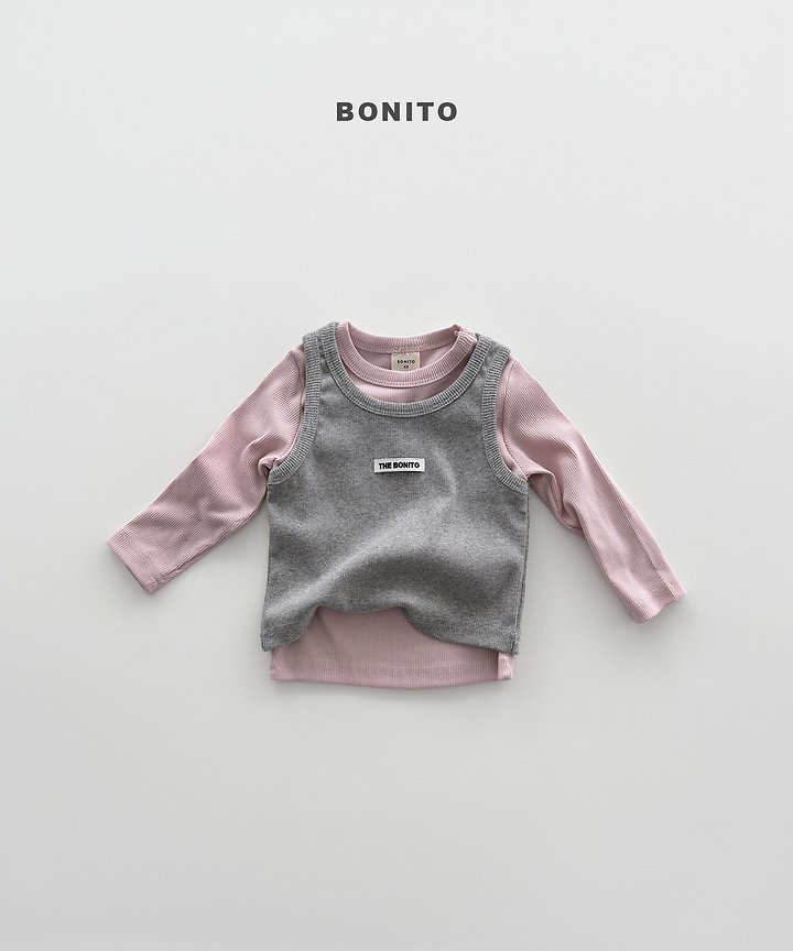 Bonito - Korean Children Fashion - #discoveringself - Ribbed Layered Sleeveless Top - 8