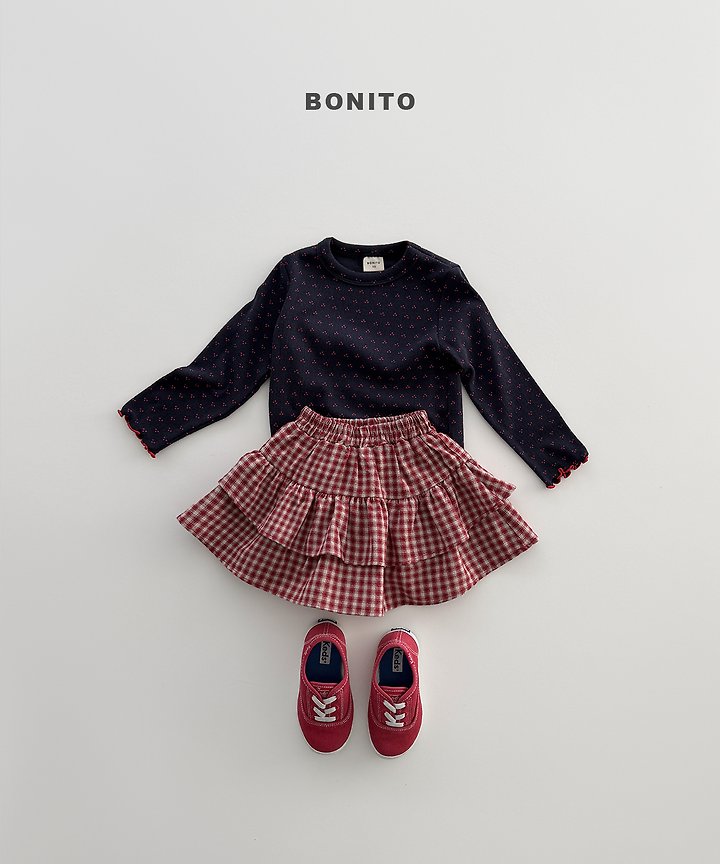 Bonito - Korean Children Fashion - #discoveringself - Check Tiered Skirt - 3