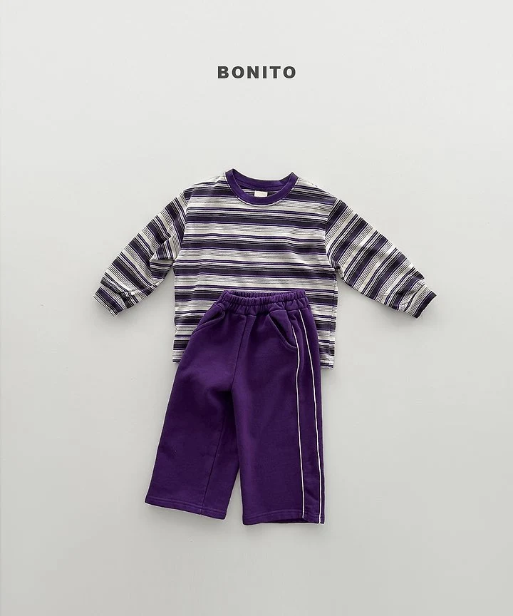 Bonito - Korean Children Fashion - #fashionkids - Track Stripe Ribbed Tee - 12