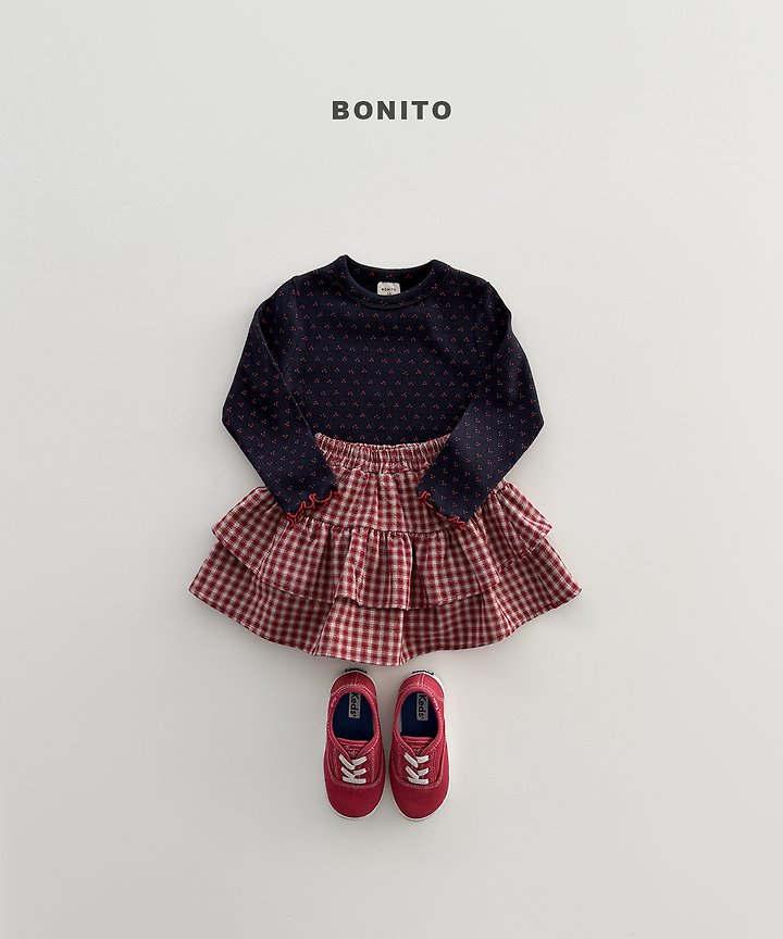Bonito - Korean Children Fashion - #discoveringself - Check Tiered Skirt - 4