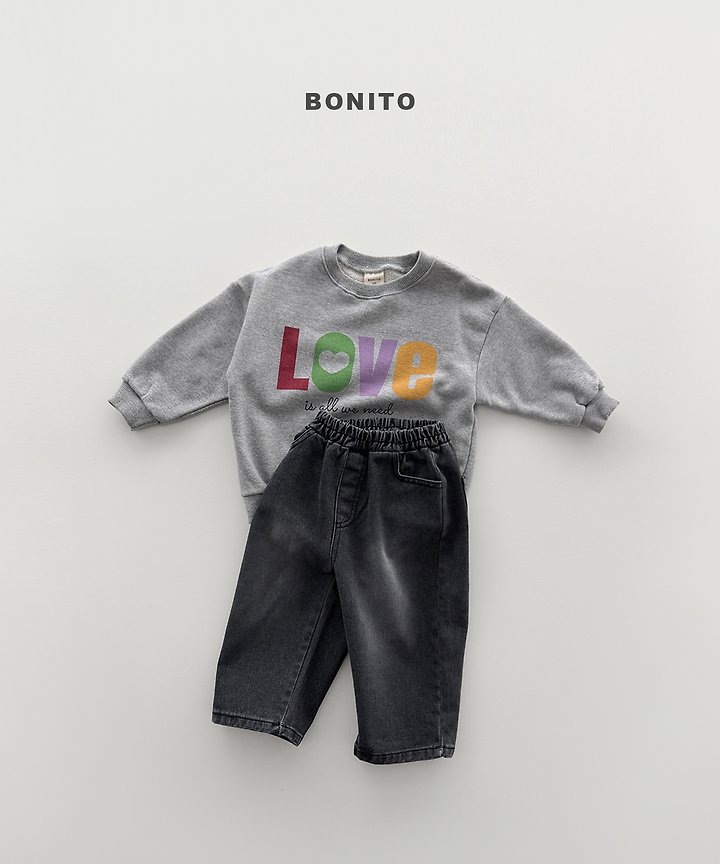 Bonito - Korean Children Fashion - #kidsshorts - Love Sweatshirt - 11