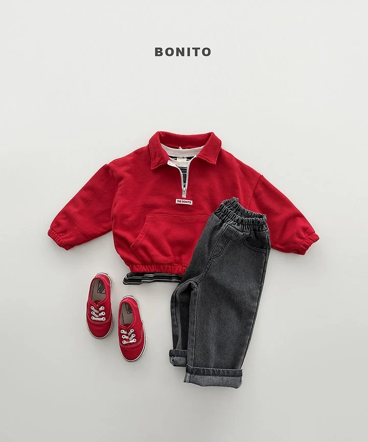 Bonito - Korean Children Fashion - #kidsshorts - Collar Zip-Up Jacket - 10