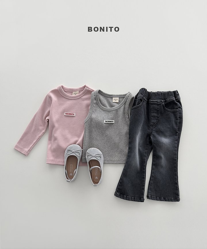 Bonito - Korean Children Fashion - #kidsshorts - Color Ribbed Tee - 8