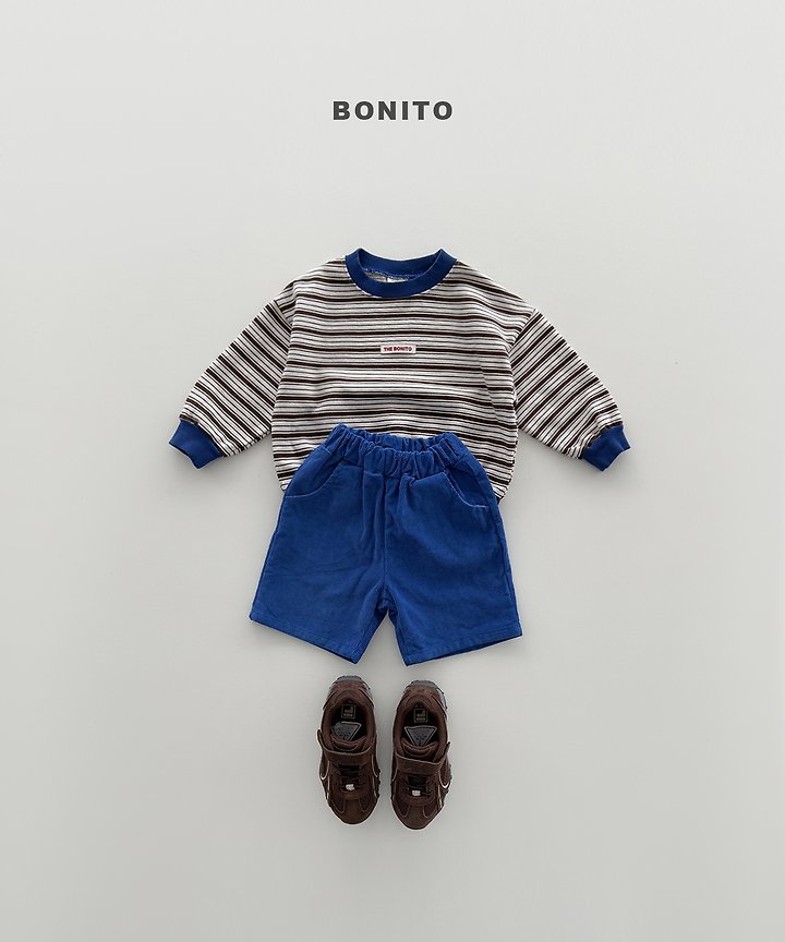 Bonito - Korean Children Fashion - #kidsshorts - Feeling Stripe Sweatshirt - 7