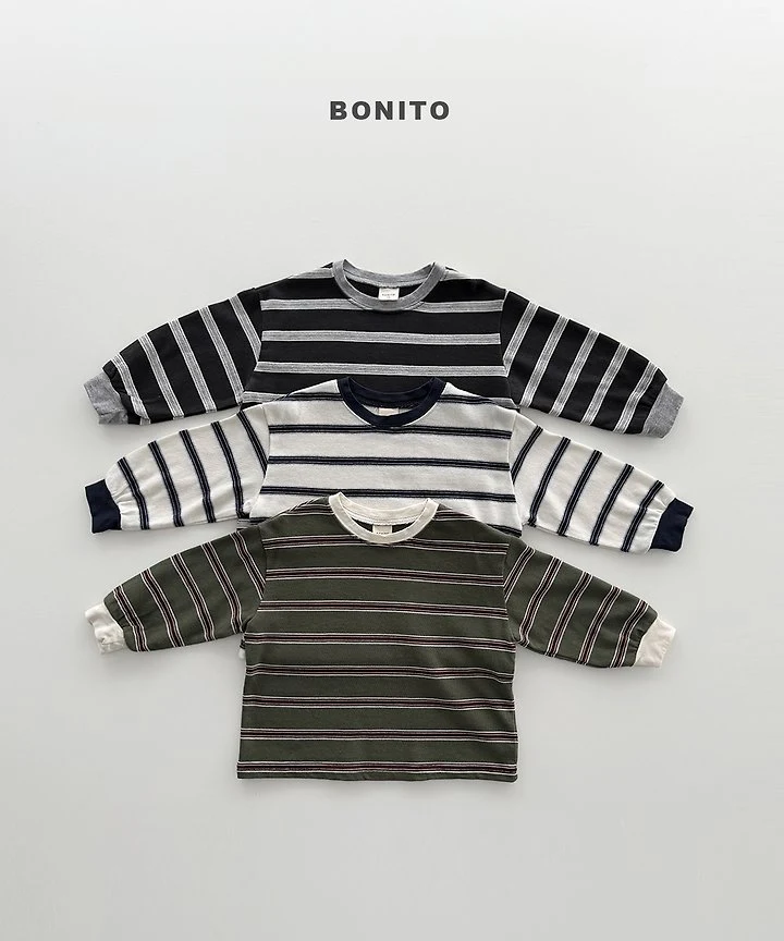 Bonito - Korean Children Fashion - #kidsstore - Haru Stripe Ribbed Tee
