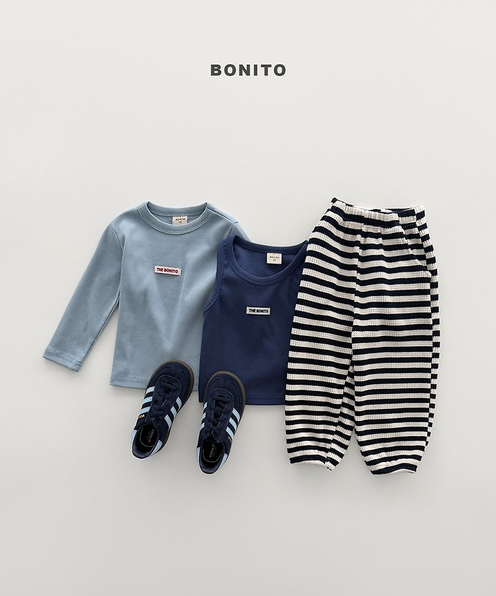 Bonito - Korean Children Fashion - #kidsstore - Waffle Stripe Jogger Pants - 7