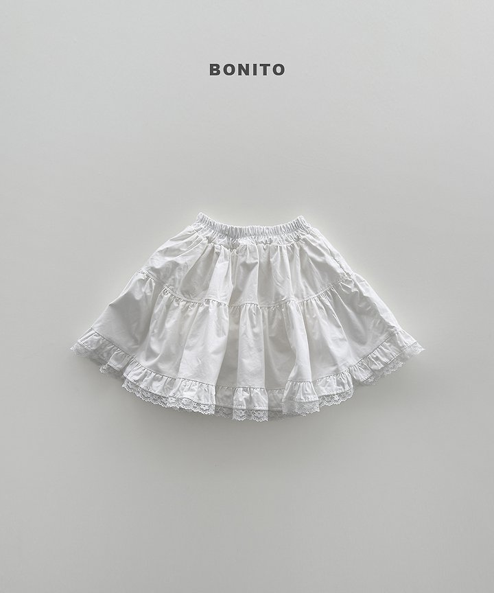 Bonito - Korean Children Fashion - #kidzfashiontrend - 5/8 Lace Skirt