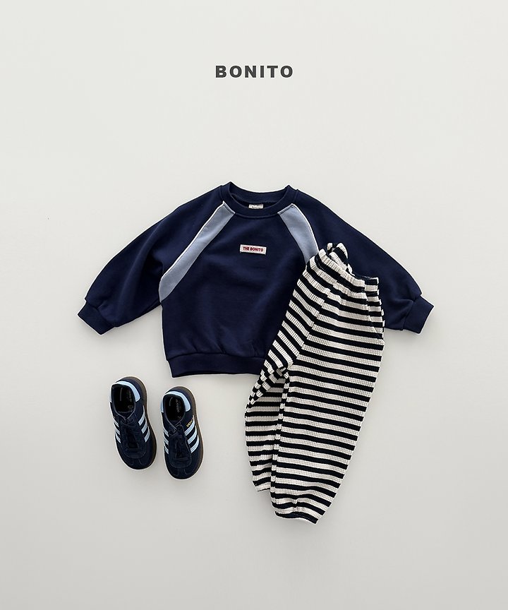 Bonito - Korean Children Fashion - #kidzfashiontrend - Waffle Stripe Jogger Pants - 8