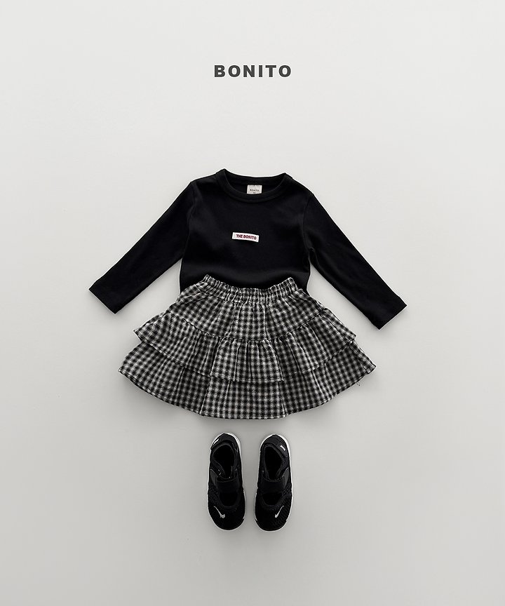 Bonito - Korean Children Fashion - #kidzfashiontrend - Check Tiered Skirt - 7
