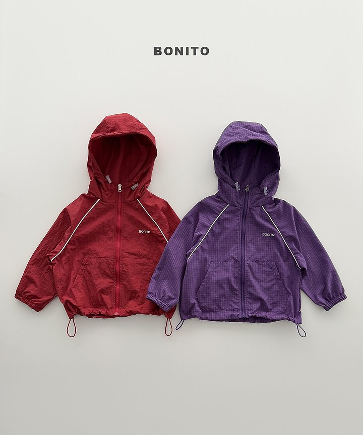 Bonito - Korean Children Fashion - #littlefashionista - Check Stripe Windbreaker - 6