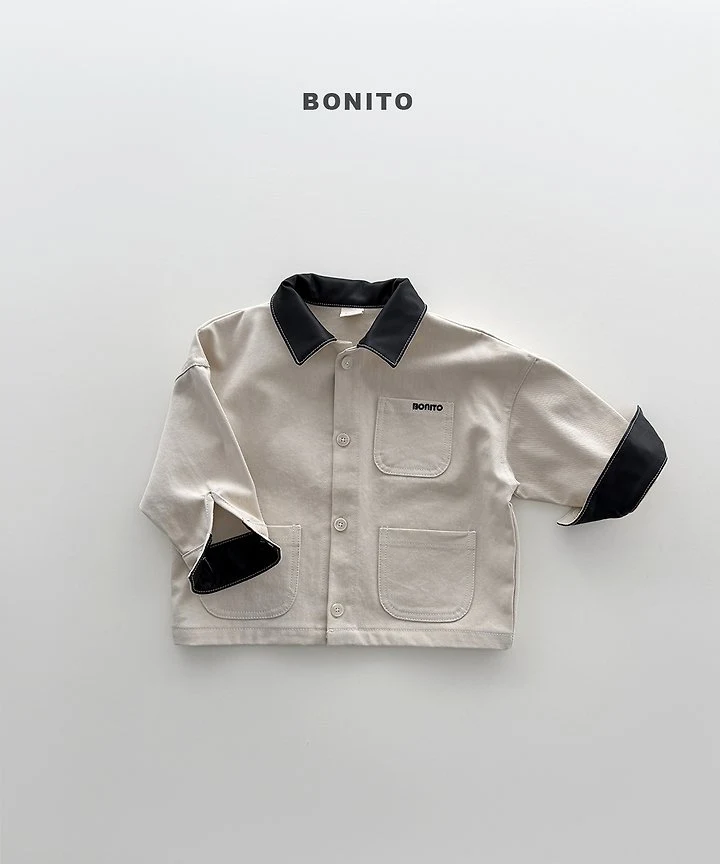 Bonito - Korean Children Fashion - #littlefashionista - Leather Collar Jacket - 3