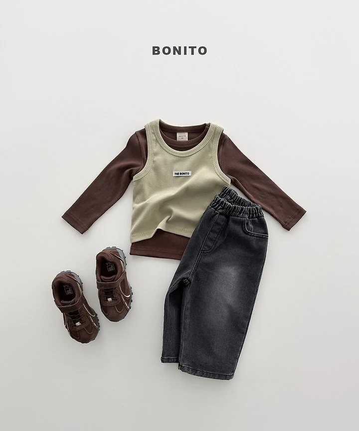 Bonito - Korean Children Fashion - #littlefashionista - Brushed Denim Pants - 12