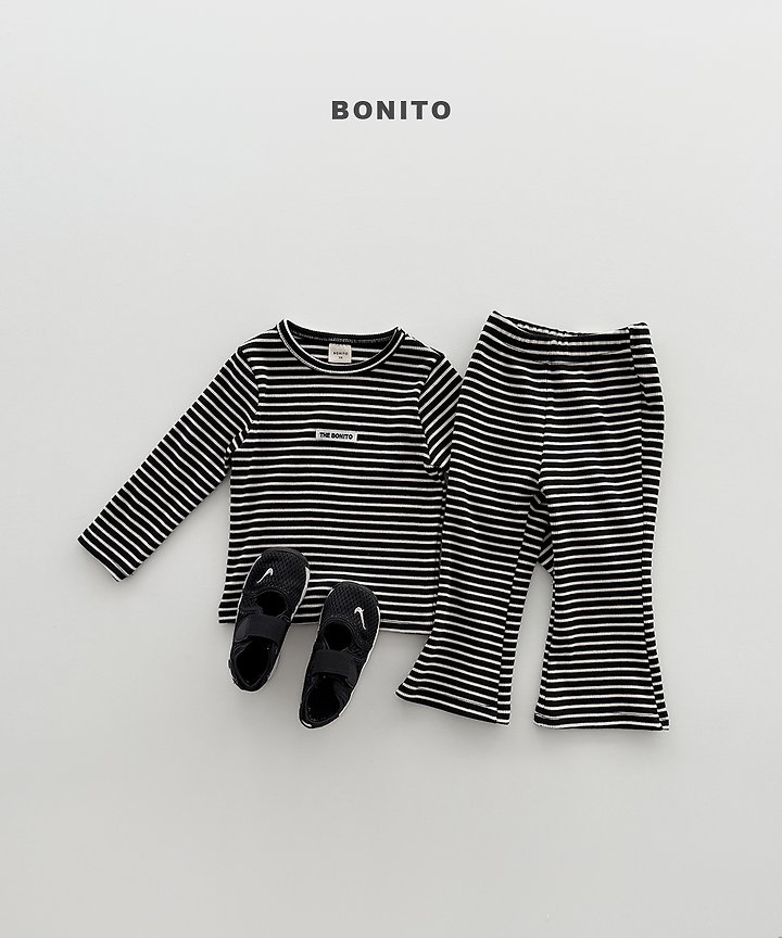 Bonito - Korean Children Fashion - #littlefashionista - Solid Stripe Slim Set - 7