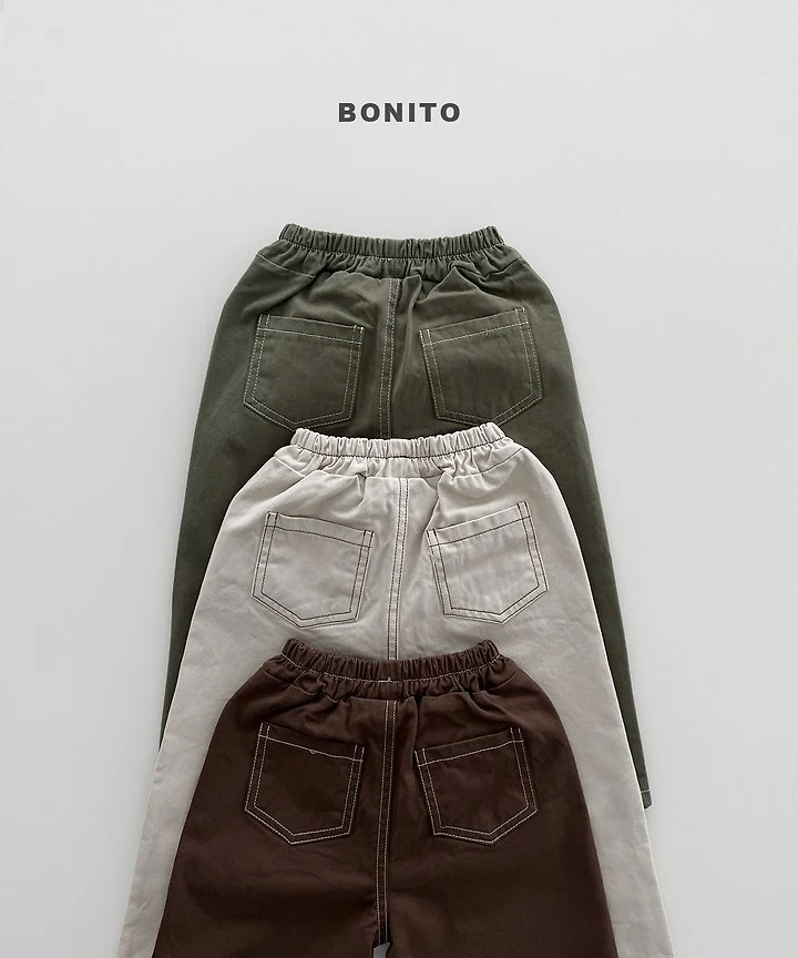 Bonito - Korean Children Fashion - #magicofchildhood - Stitch Cotton Pants - 3