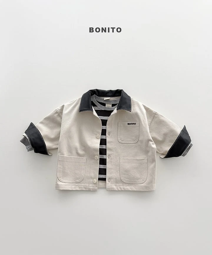 Bonito - Korean Children Fashion - #littlefashionista - Leather Collar Jacket - 4