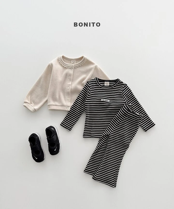 Bonito - Korean Children Fashion - #magicofchildhood - Solid Stripe Slim Set - 8