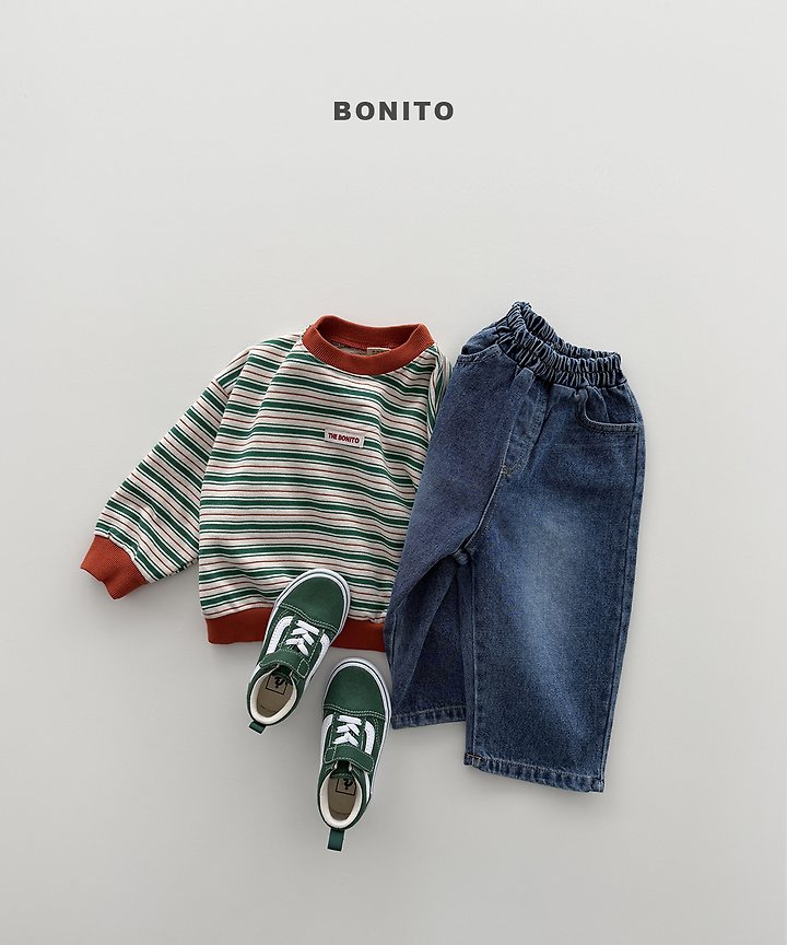 Bonito - Korean Children Fashion - #magicofchildhood - Feeling Stripe Sweatshirt - 12