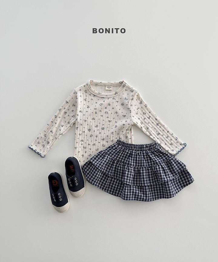 Bonito - Korean Children Fashion - #magicofchildhood - Check Tiered Skirt - 10