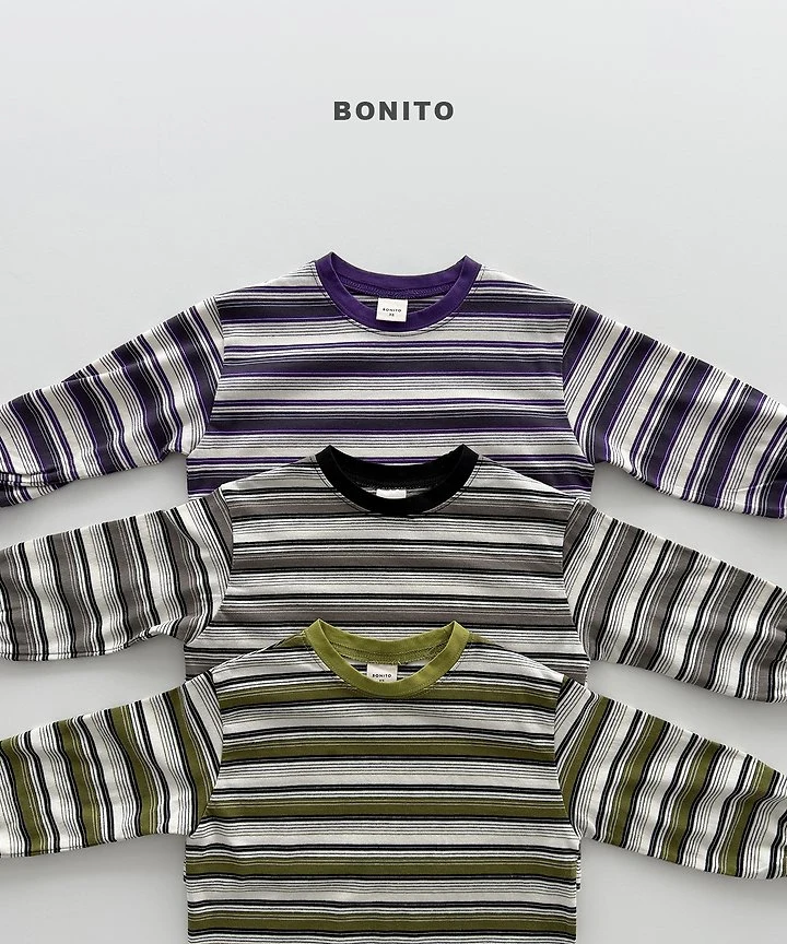 Bonito - Korean Children Fashion - #minifashionista - Track Stripe Ribbed Tee - 3