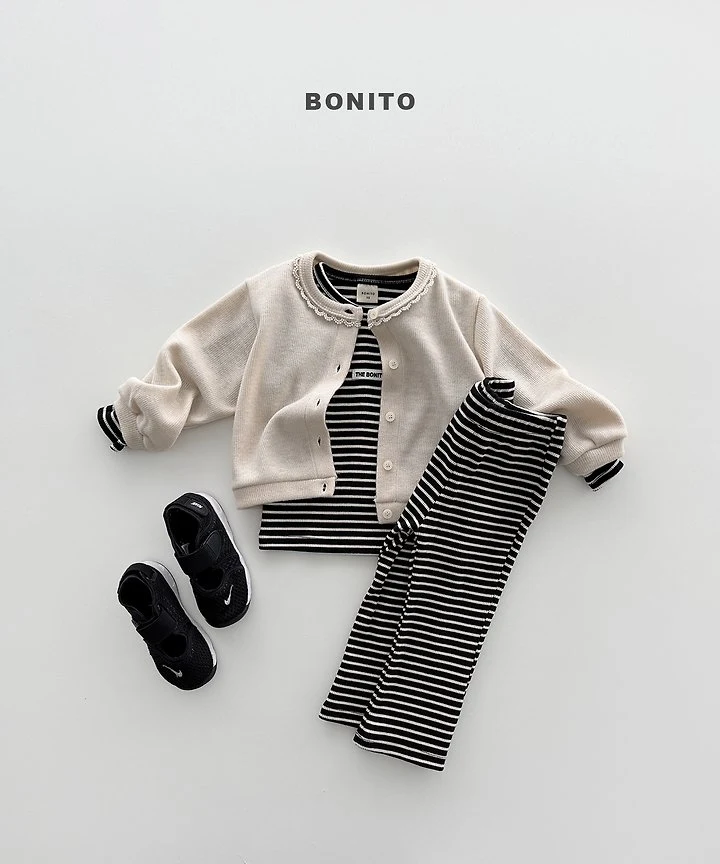Bonito - Korean Children Fashion - #minifashionista - Solid Stripe Slim Set - 9