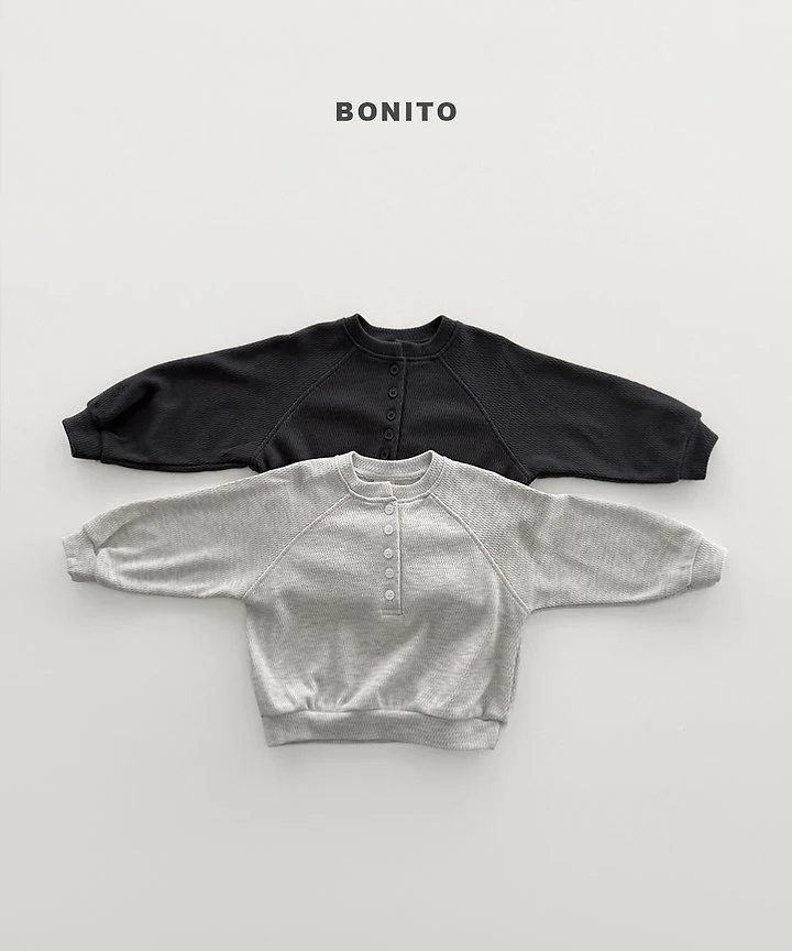 Bonito - Korean Children Fashion - #prettylittlegirls - Henley Neck Sweatshirt