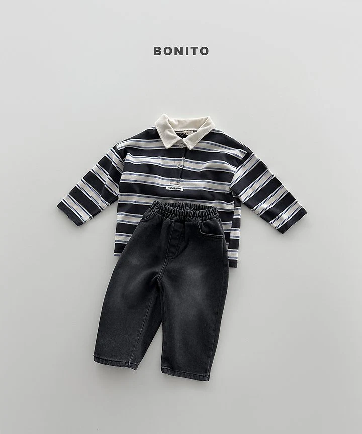 Bonito - Korean Children Fashion - #prettylittlegirls - Stripe Collar Tee - 12