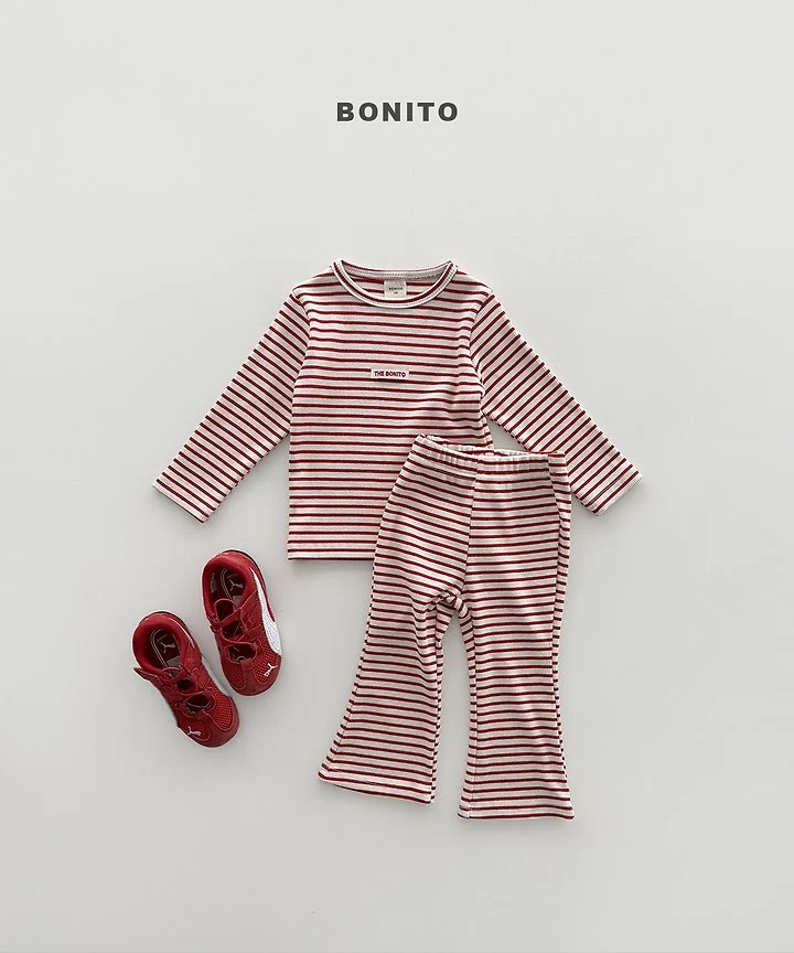 Bonito - Korean Children Fashion - #prettylittlegirls - Solid Stripe Slim Set - 10