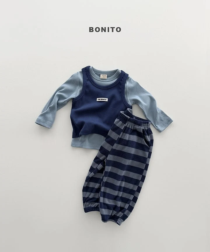 Bonito - Korean Children Fashion - #toddlerclothing - Stripe Knit Jogger Pants - 4