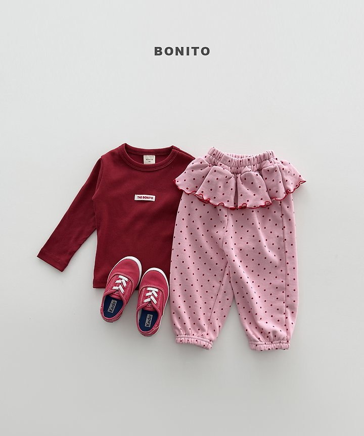 Bonito - Korean Children Fashion - #todddlerfashion - Dot Frill Jogger Pants - 8