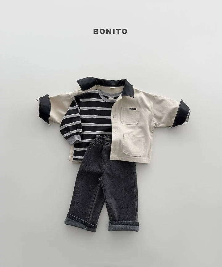 Bonito - Korean Children Fashion - #todddlerfashion - Leather Collar Jacket - 7