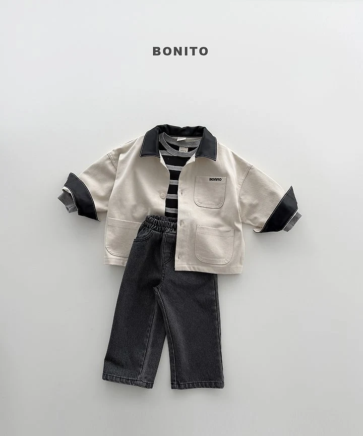 Bonito - Korean Children Fashion - #toddlerclothing - Leather Collar Jacket - 8