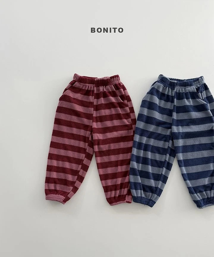 Bonito - Korean Children Fashion - #toddlerclothing - Stripe Knit Jogger Pants - 3