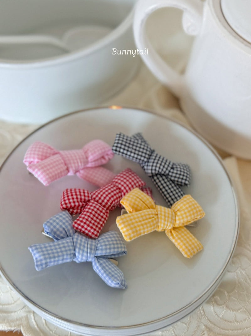 Bunnytail - Korean Children Fashion - #childofig - Pudding Ribbon Hair Clip - 3
