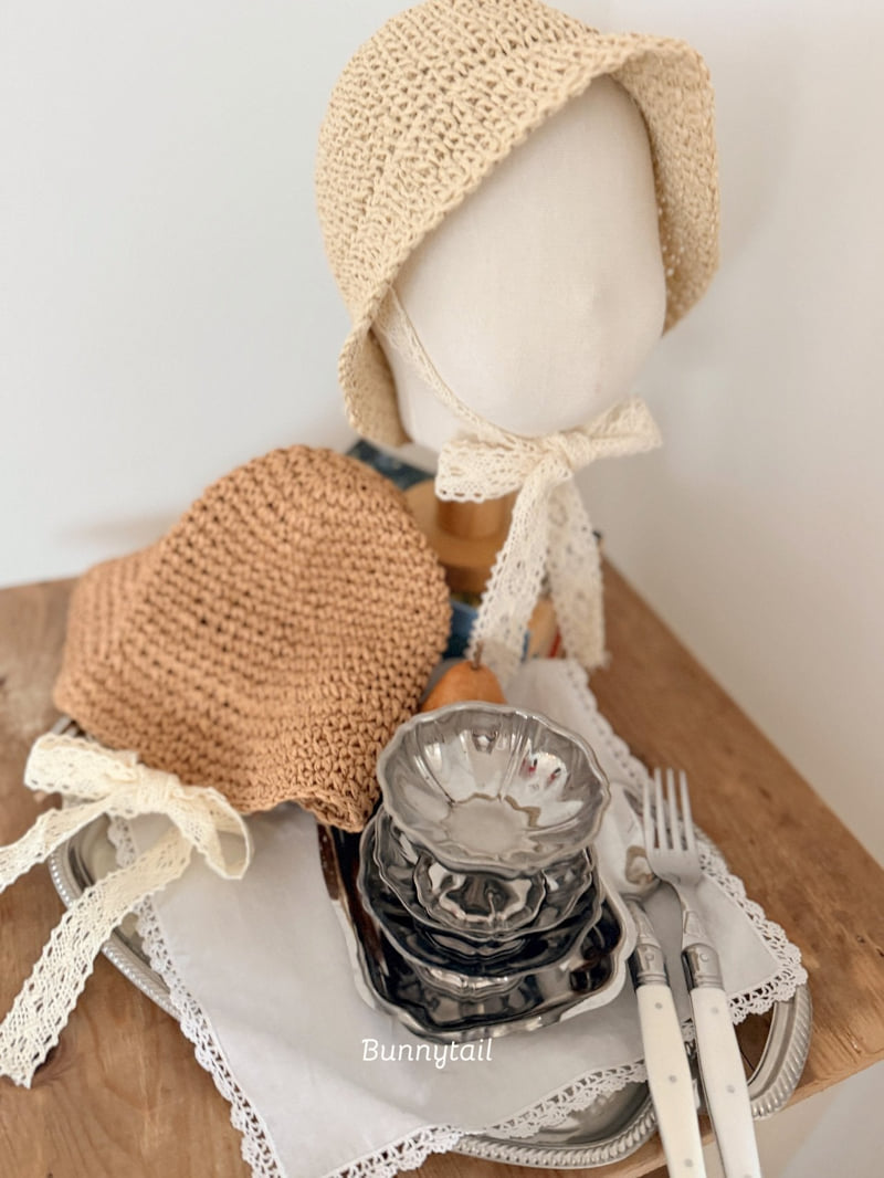 Bunnytail - Korean Children Fashion - #childofig - Lace Bonnet - 2