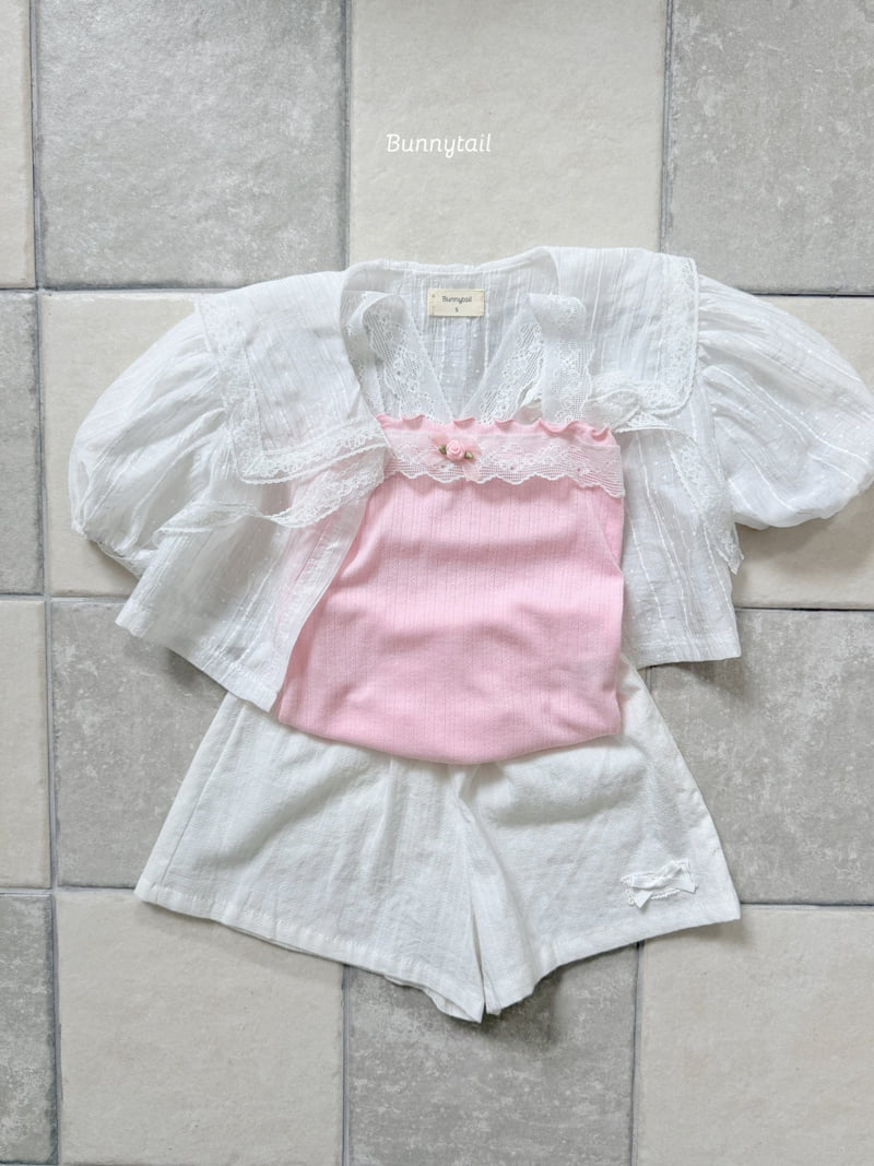 Bunnytail - Korean Children Fashion - #childofig - Blie Lace Tee - 8