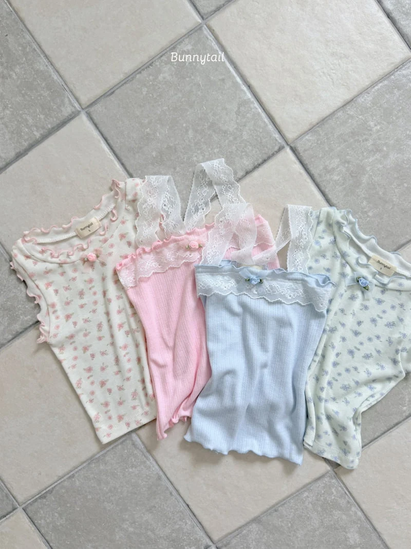 Bunnytail - Korean Children Fashion - #childrensboutique - Blie Lace Tee - 10