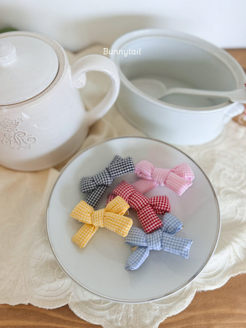 Bunnytail - Korean Children Fashion - #fashionkids - Pudding Ribbon Hair Clip - 7