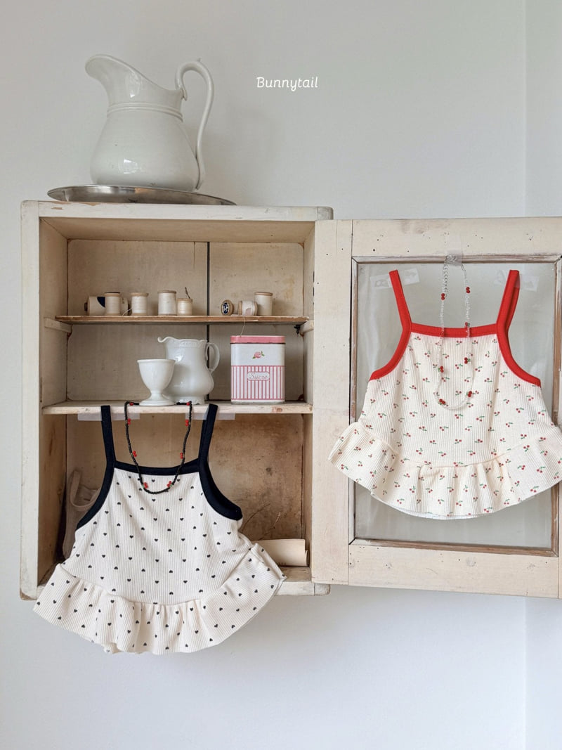 Bunnytail - Korean Children Fashion - #fashionkids - Cherry Heart Tee