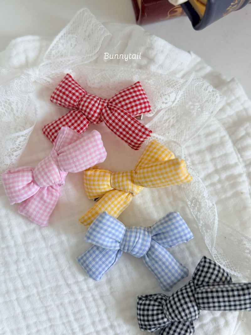 Bunnytail - Korean Children Fashion - #kidsstore - Pudding Ribbon Hair Clip - 9